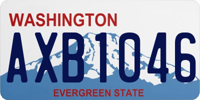 WA license plate AXB1046