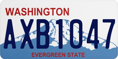WA license plate AXB1047