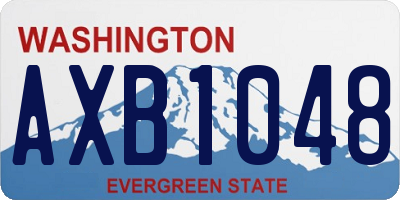 WA license plate AXB1048