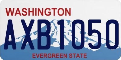 WA license plate AXB1050