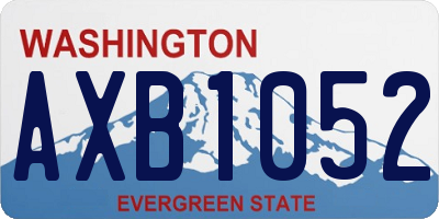 WA license plate AXB1052