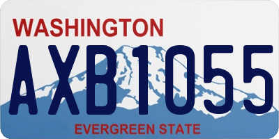 WA license plate AXB1055
