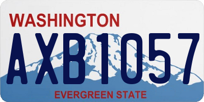 WA license plate AXB1057