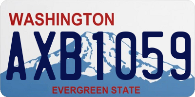 WA license plate AXB1059