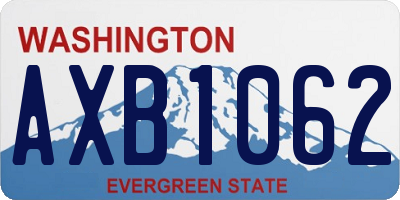 WA license plate AXB1062