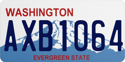 WA license plate AXB1064