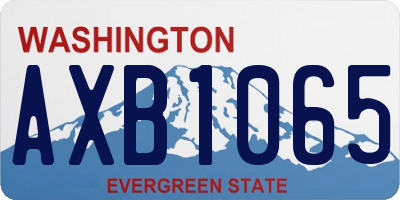 WA license plate AXB1065