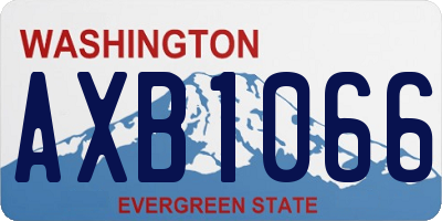 WA license plate AXB1066