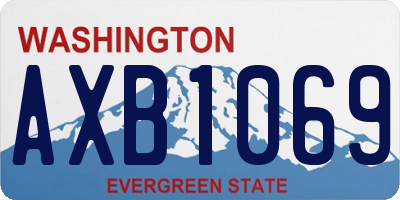 WA license plate AXB1069