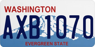 WA license plate AXB1070