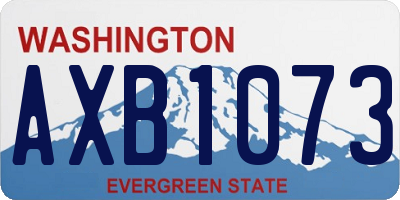 WA license plate AXB1073