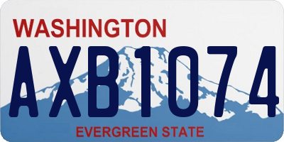 WA license plate AXB1074