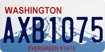 WA license plate AXB1075