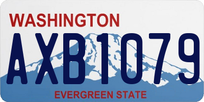 WA license plate AXB1079