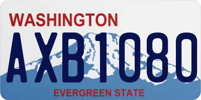 WA license plate AXB1080