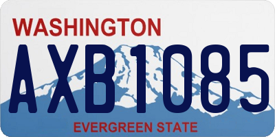 WA license plate AXB1085