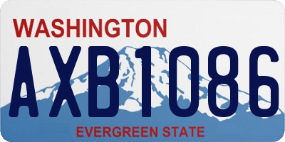 WA license plate AXB1086