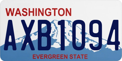 WA license plate AXB1094