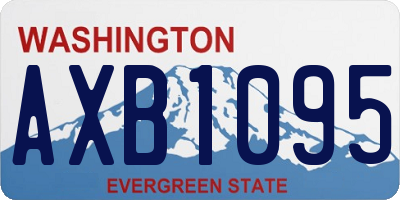 WA license plate AXB1095