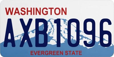 WA license plate AXB1096