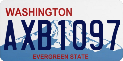 WA license plate AXB1097