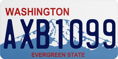 WA license plate AXB1099