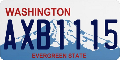 WA license plate AXB1115