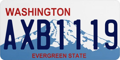 WA license plate AXB1119