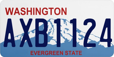 WA license plate AXB1124