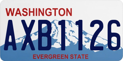 WA license plate AXB1126