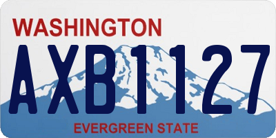 WA license plate AXB1127