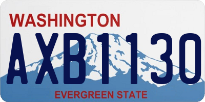 WA license plate AXB1130