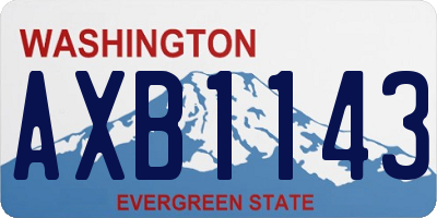WA license plate AXB1143