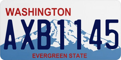 WA license plate AXB1145
