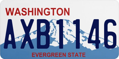 WA license plate AXB1146