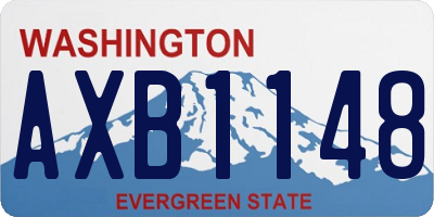 WA license plate AXB1148