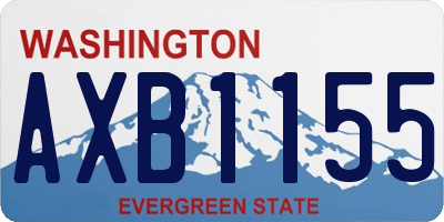 WA license plate AXB1155