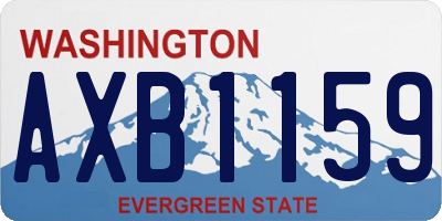WA license plate AXB1159