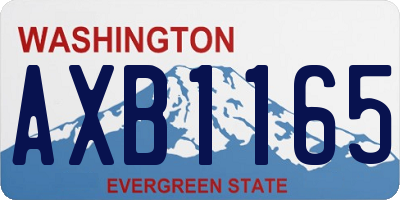 WA license plate AXB1165