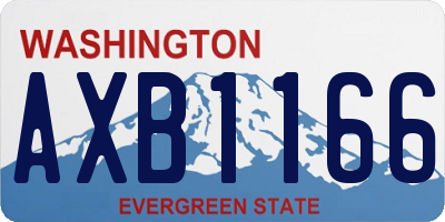 WA license plate AXB1166