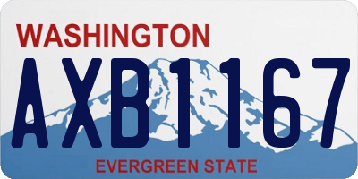 WA license plate AXB1167