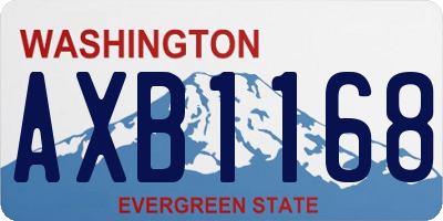 WA license plate AXB1168