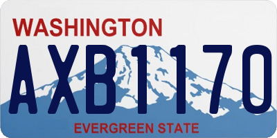 WA license plate AXB1170