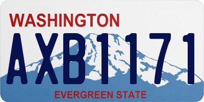 WA license plate AXB1171