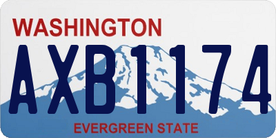 WA license plate AXB1174