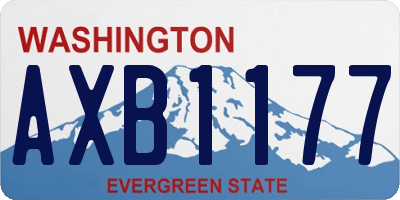 WA license plate AXB1177