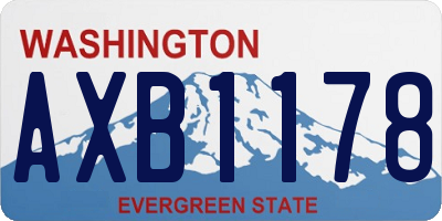 WA license plate AXB1178