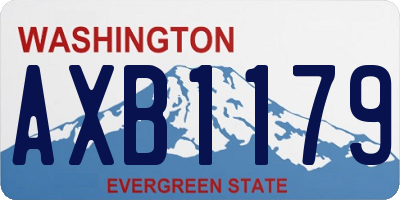 WA license plate AXB1179