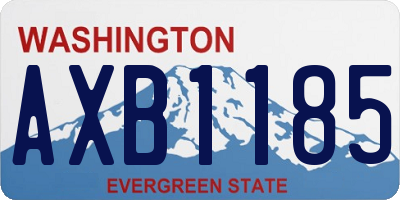 WA license plate AXB1185