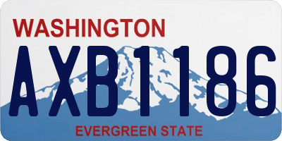 WA license plate AXB1186